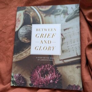 Between Grief and Glory Hardcover Book - Floral Cover